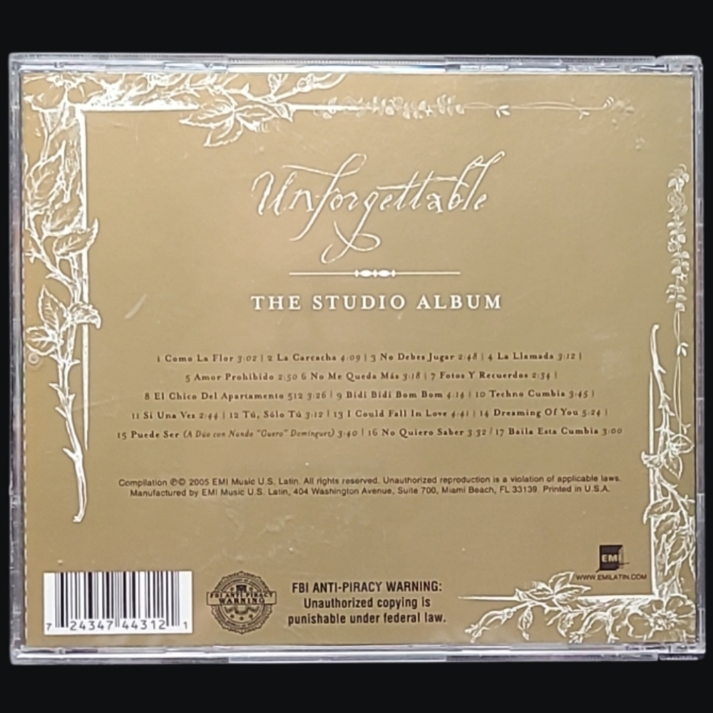MUSIC CD   2005 "SELENA" UNFORGETTABLE- THE STUDIO ALBUM - Picture 3 of 3